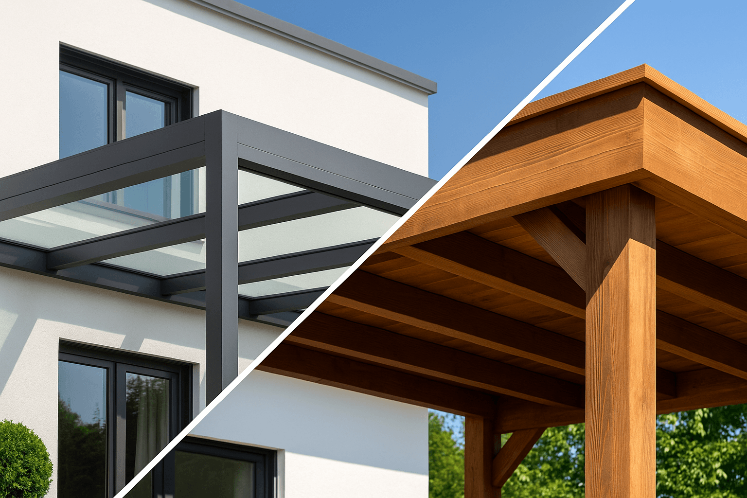 Terrassendach aus Aluminium vs. Holz: Welche Lösung ist die beste für dein Zuhause?